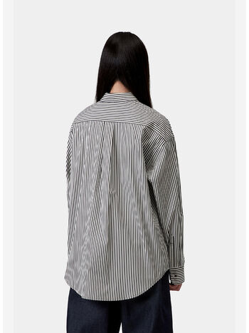 CAMICIA L/S DALDRY COTTON POPLIN, 3J7XX DALDRY STRIPE BLACK/WAX, small