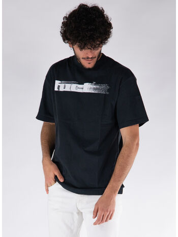 T-SHIRT OG BLURRED LOGO TEE, BLK0001 BLACK, small