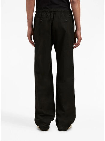 PANTALONE LOGO COTTON TRAVEL, 1001 BLACK WHITE, small