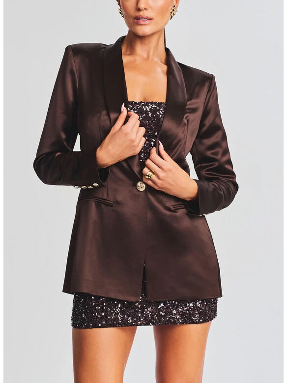 BLAZER IVER, DRKCH DARK CHOCOLATE, medium