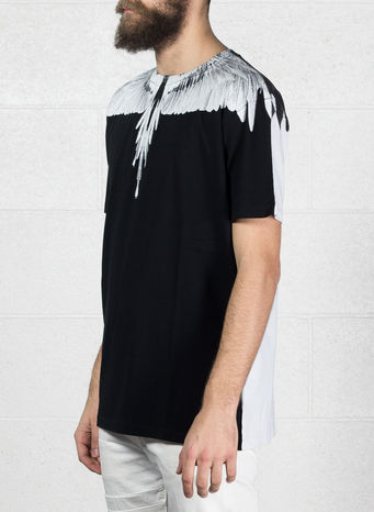 T-SHIRT DOUBLE WING, WHITE/MULTI, small