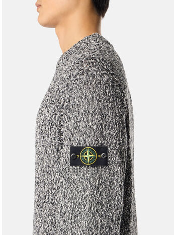 MAGLIONE SPECKLED COTTON, V0M29 BLACK MELANGE, small