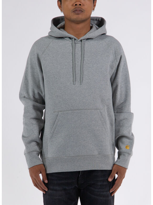 FELPA CON CAPPUCCIO CHASE, 00MXX GREY HEATHER/GOLD, medium