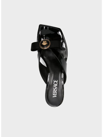 SANDALO T 45 CALF LEATHER, 1B00V BLACK VERSACE GOLD, small