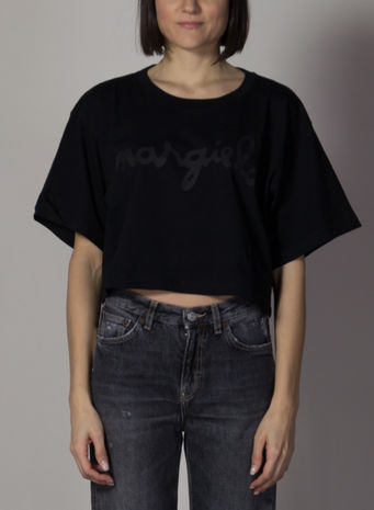 T-SHIRT MM6 CROPPED, 900BLACK, small