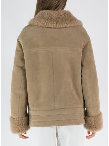 GIACCA SHEARLING, DP199 NUDE, small