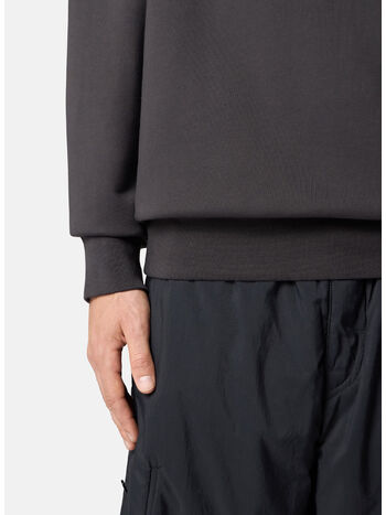 FELPA GIROCOLLO ORGANIC COTTON FLEECE, V0062 LEAD GREY, small