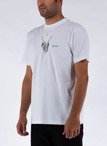 T-SHIRT FEATHERS NECKLACE REGULAR, 0109WHITEGREY, small