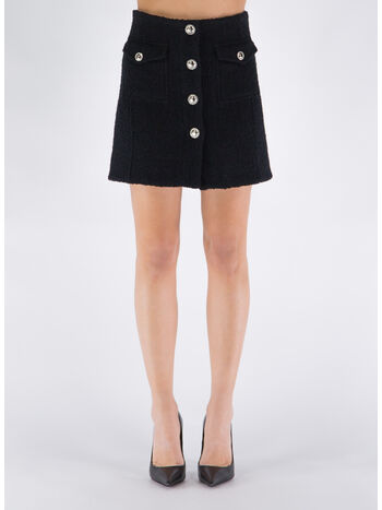 GONNA TWEED BOUCLE, 900 BLACK, small