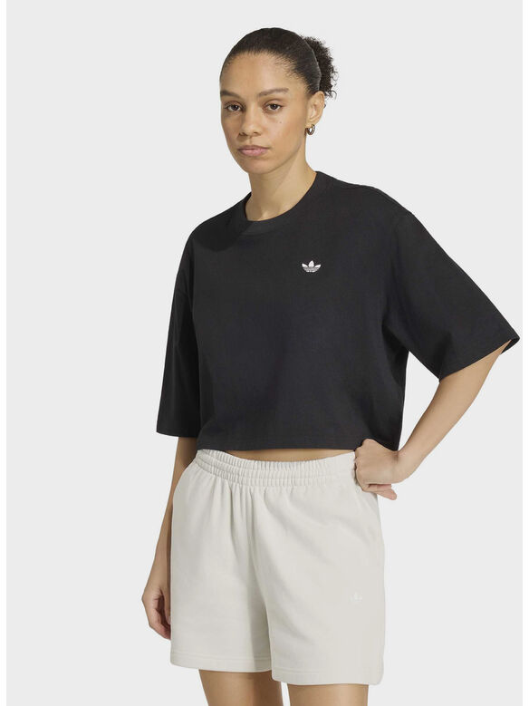 T-SHIRT CROP, BLACK, medium