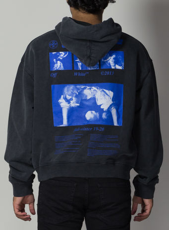 FELPA HARDCORE CARAVAGGIO, BLACK/BLUE, small