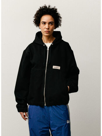 WORK JACKET UNLINED CANVAS, 0001 BLACK, small