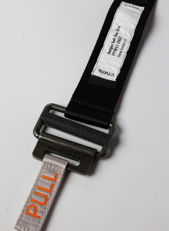 CINTURA TAPE BELT, BLACK/MEDIUMGREY, small