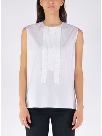 TOP SLEEVELESS IN ORGANIC POPLINE, 00W01, small