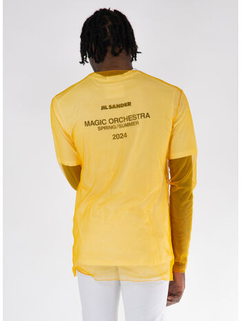 T-SHIRT GIROCOLLO, 832 MANGO, small