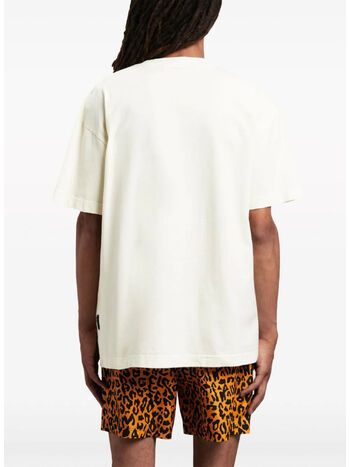 T-SHIRT PAM TREE-PRINT, 0310 OFF WHITE BLACK, small