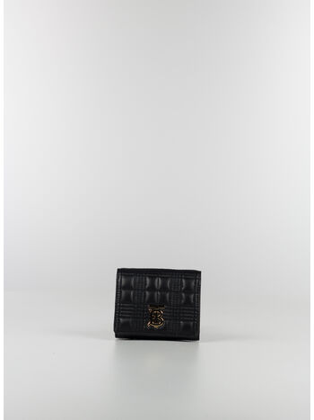 PORTAFOGLIO BIFOLD LOLA PICCOLO IN MONTONE TRAPUNTATO, A1189 BLACK, small