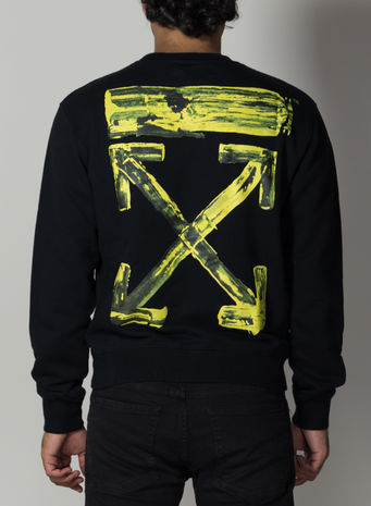 FELPA ARROWS SWEATSHIRT, BLACK/YELLOW, small