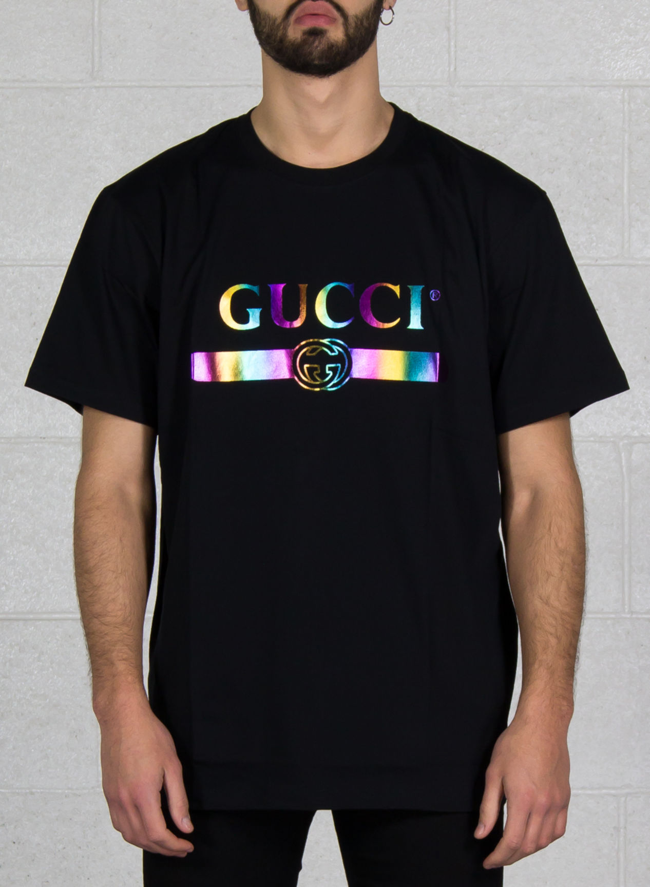 gucci holographic shirt