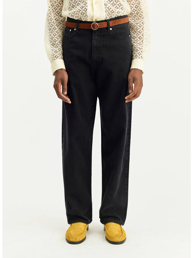 JEANS WIDE CUT, BLACK WASH, large