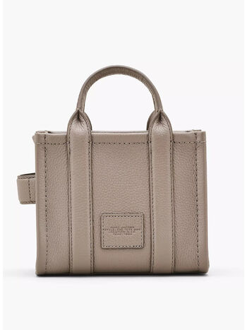 BORSA THE LEATHER MINI TOTE, 055 CEMENT, small