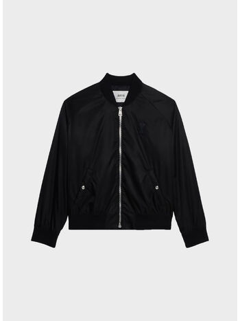 GIUBBOTTO ZIPPED BOMBER, 001 BLACK, small