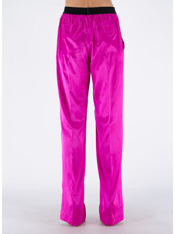 PANTALONE STRETCH SILK SATIN, DP750 HOT PINK, small