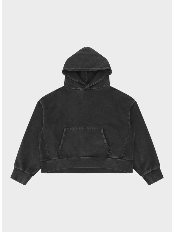 FELPA HEAVY HOOD UNISEX, 0392 WASHED BLACK , medium