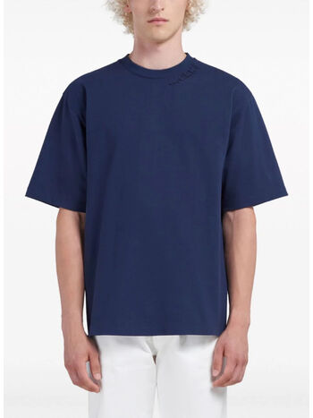 T-SHIRT OVERSIZE IN COTONE BIOLOGICO, 00B94 BLUMARINE, small