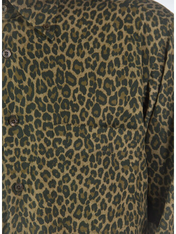 CAMICIA LEOPARD PRINTED, 208 DK BRW FAN, small