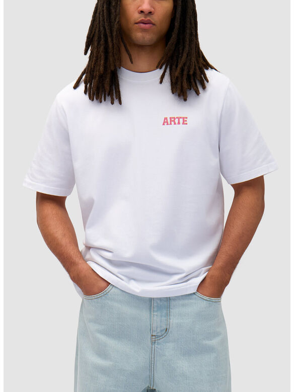 T-SHIRT GRAPHIC PRINT, WHITE, medium