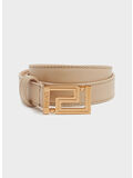 CINTURA BELT H.20 CALF LEATHER, 1KD4V SAND VERSACE GOLD, thumb