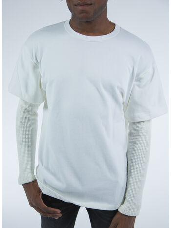 T-SHIRT WAFFLE, 0377 WHITE, small