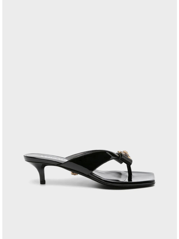 SANDALO T 45 CALF LEATHER, 1B00V BLACK VERSACE GOLD, large