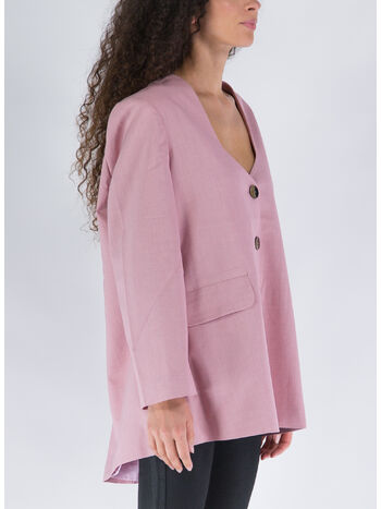 BLAZER DRAPEY MELANGE OVERSIZED, 545 PINK TULLE, small