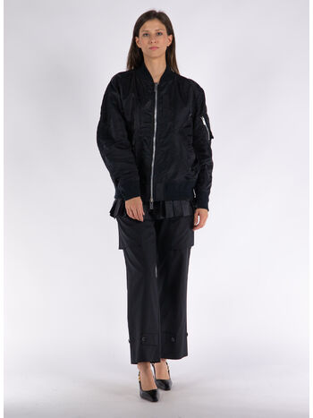 GIACCA NYLON TWILL BLOUSON, 001 BLACK, small