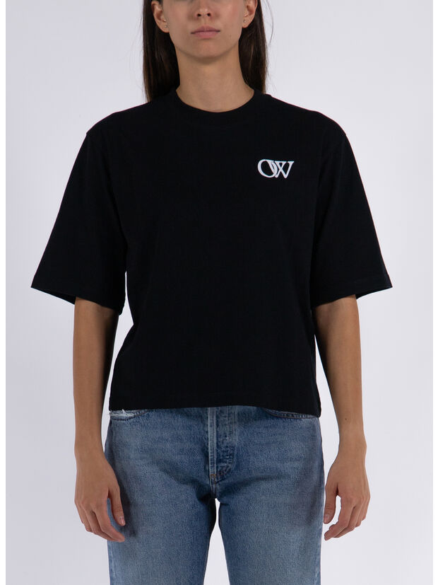 T-SHIRT FLOCK OW BASIC, 1001 BLACK WHITE, large