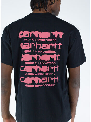 T-SHIRT INK BLEED, 0IXXX BLACK/PINK, small