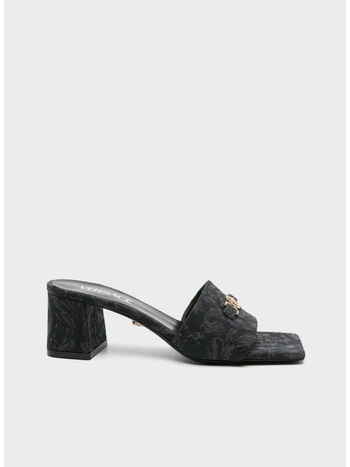 SANDALO MULE T55 JACQUARD BAROCCO, 1B00V BLACK VERSACE GOLD, small