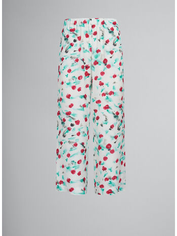 PANTALONI IN ENVERS SATIN CON STAMPA REVERIE, REW01, small