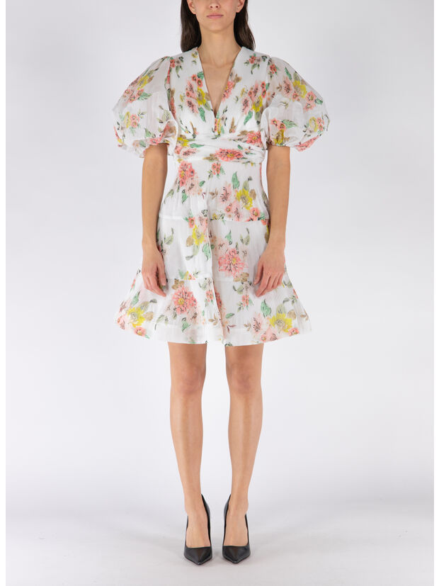 ABITO PLEATED, CORF CORAL FLORAL, large