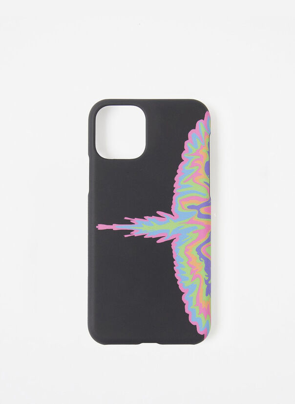 COVER PSYCHEDELIC WINGS IPHONE 11, BLACK/MULTI, large
