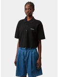 POLO SHIRT CARHARTT SCRIPT, 0D2XX BLACK / WHITE, thumb