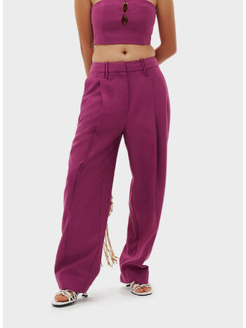 PANTALONE SUMMER SUITING RELAXED, 520 PURPLE WINE, small