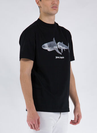 T-SHIRT SHARK CLASSIC TEE, 1001BLACKWHIT, small