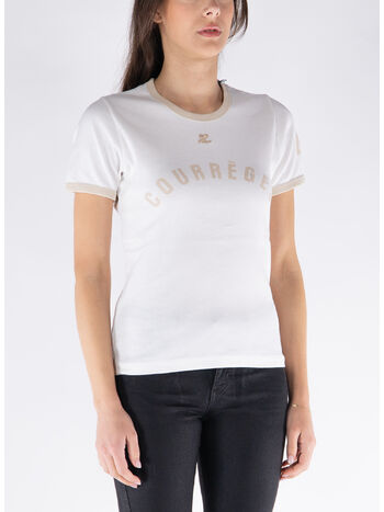 T-SHIRT CONTRAST PRINTED, B086 WHITE, small
