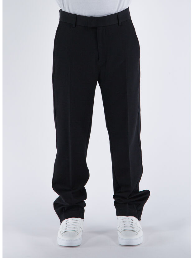 PANTALONE SPLIT PANT FIXED WAISTBAND, 01 BLACK, large