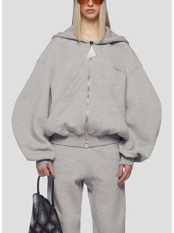 FELPA GARZATA MELANGE, 183 MELANGE GREY, medium