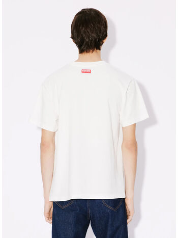 T-SHIRT LUCKY TIGER OVERSIZE UNISEX, 02 OFF WHITE, small