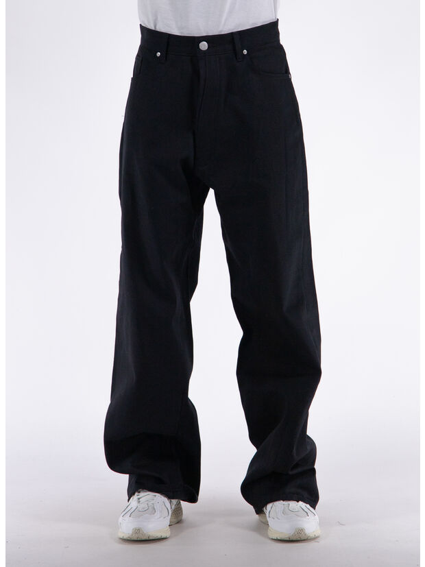 JEANS WIDE, D02-RR7276 BLACK DENIM RAW, large
